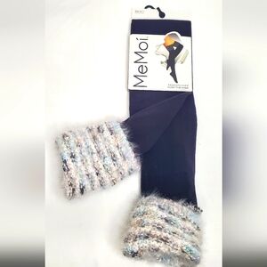 MEMOI - Fashion Cuff Over the Knee Socks - In Gray